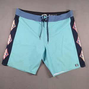 Billabong Shorts Mens 36 Blue DBBH Airlite Board Shorts Stripes Swimwear Summer